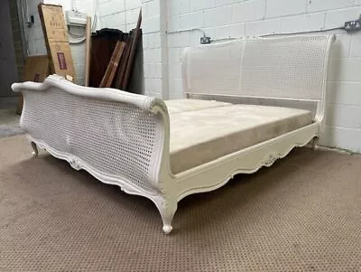 And So To Bed London Louis Xv Caned Painted Bed 6ft Super King Size  • £1950