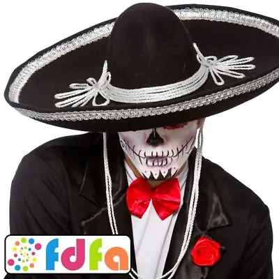 Wicked Day Of The Dead Sombrero Mexican Halloween Adults Fancy Dress • £9.09