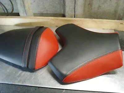 Kawasaki Z750 2009 Rider+pillion Seat Black+red Leather 2007-2012 • $298.40