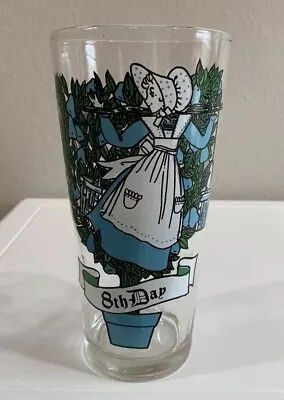 Vtg 12 Days Of Christmas Glass Tumbler 8th Day Maids A Milking Replacement • $8.50