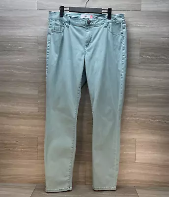 Cabi Women’s Tidal Curvy Skinny Jeans Size 16 Blue Aqua Mid Rise Stretch READ • $17.99