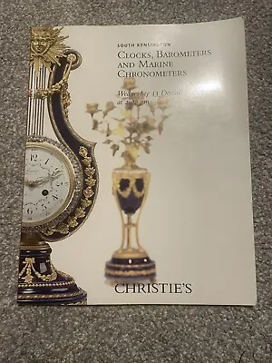 CLOCKS BAROMETERS AND MARINE CHRONOMETERS - Christie's Auction South Kensington • £6.50
