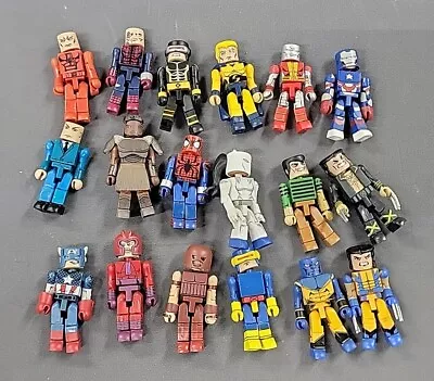 Lot Of 18 Minimates Marvel X-men Spiderman White Tiger Dare Devil Sandman Sentry • $29.99