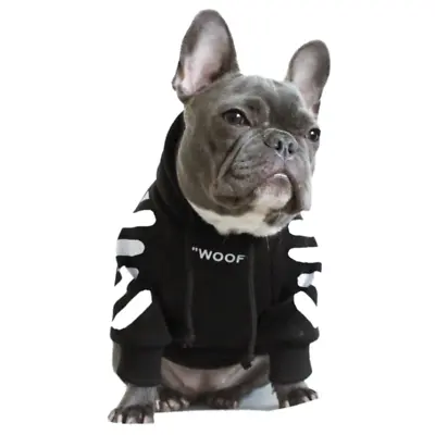 WOOF Dog Hoodie Woof Sweatshirt Jacket Coat Streetwear Dog Clothes • $14.95