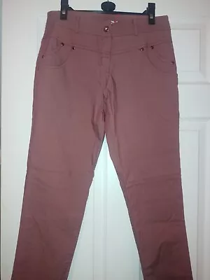 Wal G Ladies Pink/red Metallic Trousers Size M Bnwt  Made In Italy  • £4.99