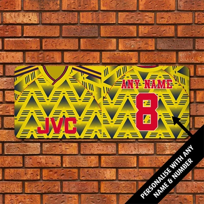 £19.99 • Buy Arsenal Retro Shirt Personalised Aluminium Metal Wall Art Add Any Name & No.