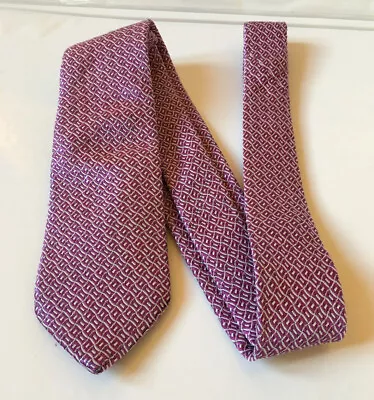 M&S Tie Autograph Pink Mix 100% Silk Men’s Neck Tie Patterned Smart Occasion • £2.95