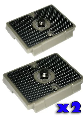 2x Quick Release Tripod Plates - Manfrotto QR 200PL-14 Fitting - Metal • £10.99