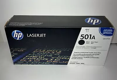 HP Laserjet 501A Toner Cartridge Black Ink Genuine Q6470A New In Box Sealed • $30