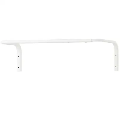 IKEA MULIG White Wall-Mounted Clothes Rail Bar/Towel Hanging Rack (60-90cm) New • £12.58