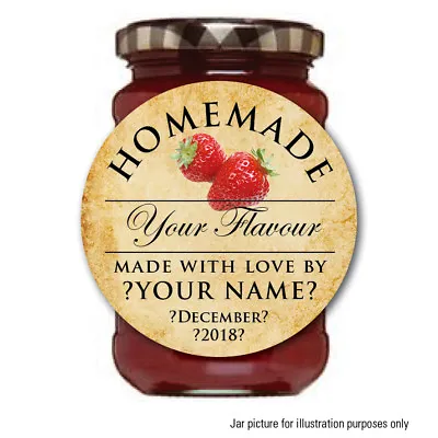 £3.35 • Buy Personalised Jam Pot Lid Jar Label Sticker Homemade Preserve Conserve Chutney 17