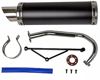 High Performance Exhaust System Muffler GY6 50cc Scooter Moped TaoTao Jonway BK • $47.97