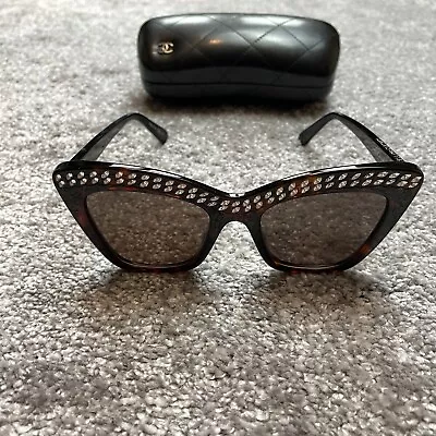 Stella Mccartney SC0167S 002 Tortoiseshell Butteryfly Sunflasses W/ Chanel Case • $149.99