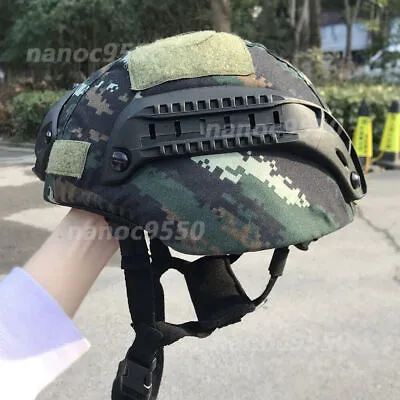 UHMW-PE Bullet Proof MICH 2000B Level IIIA Safety Ballistic Helmet+ Helmet Cover • $134