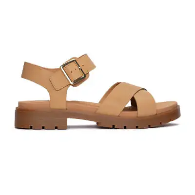 BNIB Clarks Ladies ORINOCO STRAP Light Tan Leather Sandals • £39.99