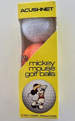 £2.50 • Buy 3 - ACUSHNET (TITLEIST) MICKEY MOUSE GOLF BALLS - 1980's WALT DISNEY PRODUCTIONS