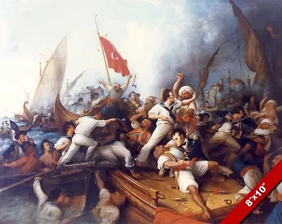 Us Marines Vs Barbary Pirates Painting Military History Art Real Canvas Print • $14.99