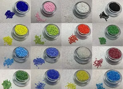 50g Glass Seed Beads 11/0- 2mm 8/0- 3mm 6/0- 4mm COLOUR CHOICE • £2.25