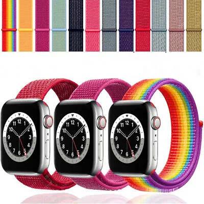 $4.97 • Buy High Quality Nylon Woven Sport Strap Band Loop For All Apple Watch Series 3 6 7