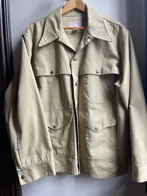 Vintage 1970s CC FILSON USA Made CRUISER Jacket In Dry Tin Cloth – Size 46 • $175