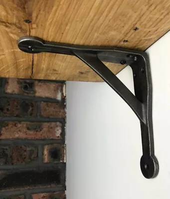 Shelf  Brackets Pair Of Cast Iron  Gallow  6  X 6   Antique Iron/ Black Finish • £12.90