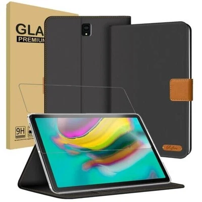 £17.45 • Buy Tablet Protective Case Flip Bag Slim Cover Thin 9H Glass Screen
