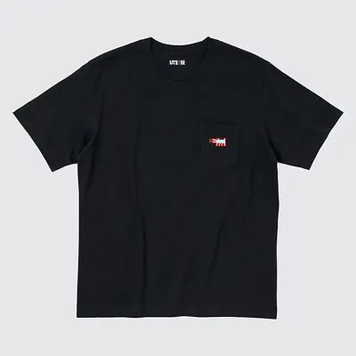 Uniqlo Keith Haring NYC POP ICONS Pocket T Shirt Size XXS Black New • £19.99