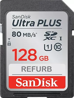 Sandisk 128GB Ultra Plus SDXC UHS-I V10 Card 128G SD HD Class 10 80MB/s • $9.99