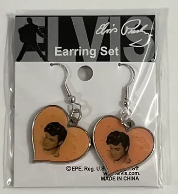 Elvis Presley Signature  Heart Shaped Earrings ~ Still Factory Sealed! • $59.99