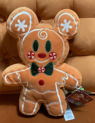 Disney Gingerbread Scented Mickey Mouse Plush - Christmas NWT • $39