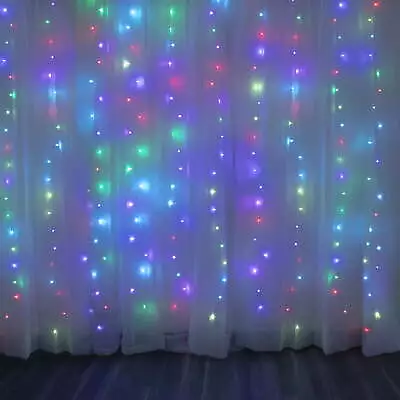 Merkury Innovations Color Changing Cascading Curtain Lights With Music Sync Y48 • $23.95