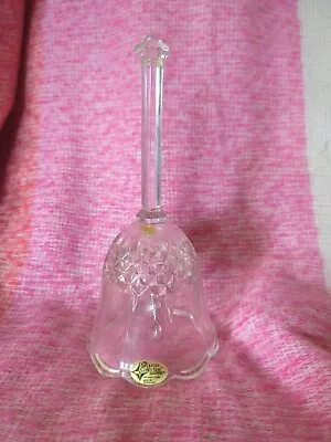 Vintage Clear Glass 24% Lead Crystal Bell Cut Diamond Pattern Scallop Edge 8   • $8.20