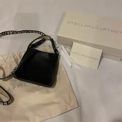 Stella McCartney Micro Mini Bag Hobo Crossbody Shoulder Bag Black Beige Used • $163.88