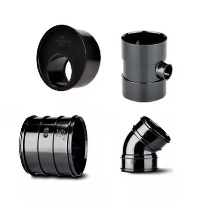 £5.99 • Buy UPVC Solvent Weld Soil Fittings - BLACK