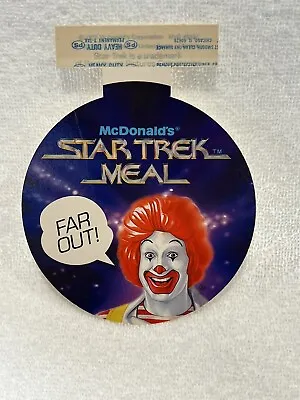 McDonalds VTG 1979 Star Trek Advertising Crew Badge Paper Stick On NOS RARE!! • $29.95
