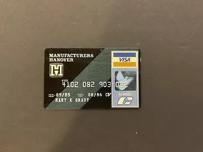 Vintage 1985 Expired Manufacturers Hanover Visa Classic Credit Card Collectible • $17.99