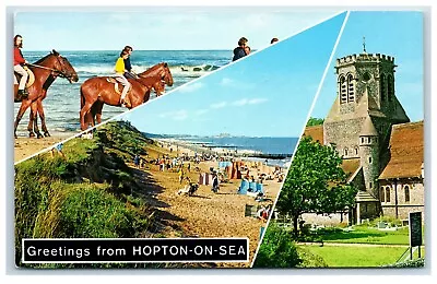 Postcard Hopton On Sea Norfolk 3 Views • £2.25