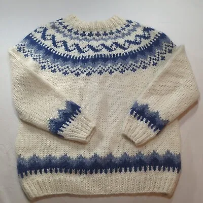 Mens Handknit Sweater The Handknitting Association Of Iceland Medium - Large  • $172
