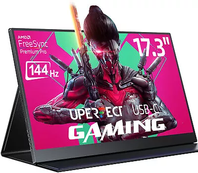 $313.49 • Buy UPERFECT 17.3  FHD HDR Monitor 144Hz FreeSync Gaming Monitor For Switch PS4 PS5