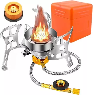 3900W Camping Stove Gas Portable Upgraded Windproof Fishing Stove With Piezo Ig • $33.95