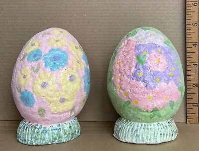 Teena Flanner For Midwest Of Cannon Falls Easter Eggs Pink & Green 4.75” Tall • $12