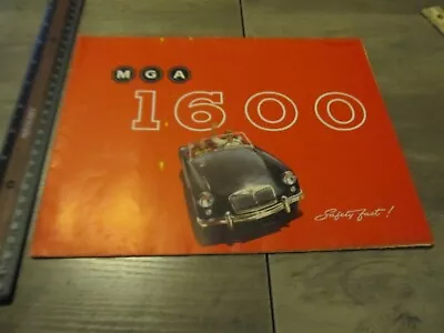 MG MGA 1600 SPORTS CONVERTIBLE And Coupe Car Sales Brochure 1959 • $23.99