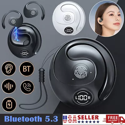 Ear Hook Mini Bluetooth 5.3 Headset TWS Earphones Earbuds Stereo Bass Headphones • $14.85