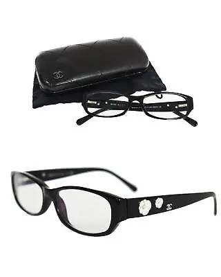 Pre Loved Chanel Elegant Black Imitation Pearl Glasses  -  Frames • $875