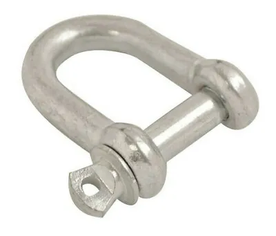 D Dee Shackle BZP Link M5 - M12 Steel Towing Zinc Plated Marine Bow Lifting • £54.89