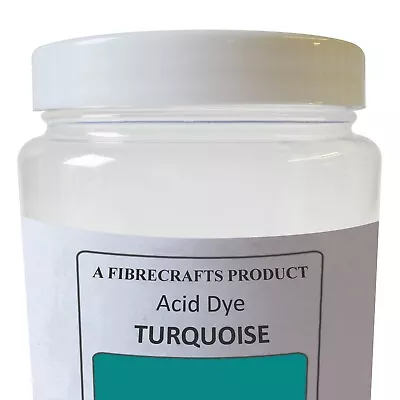 50g Fibrecrafts Acid Dye - Turquoise - 100% Dye Stuff For Silk Wool Nylon • £7.75