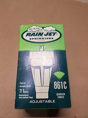 Nos Vintage Rain Jet Sprinkler 861C Large  Quarter Circle 15' Radius Boxed • $32.50