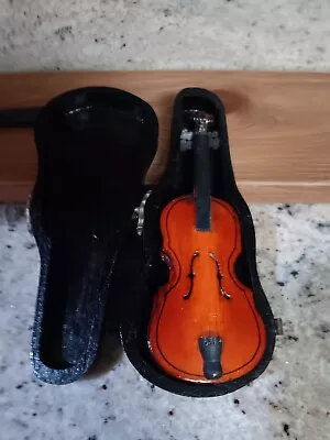 Vintage Miniature Replica Violin With Case Read Description  • $15