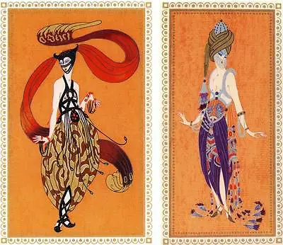 Original Vintage Erte Art Deco Print  Thousand And One Nights Scheherezade  • $10.58