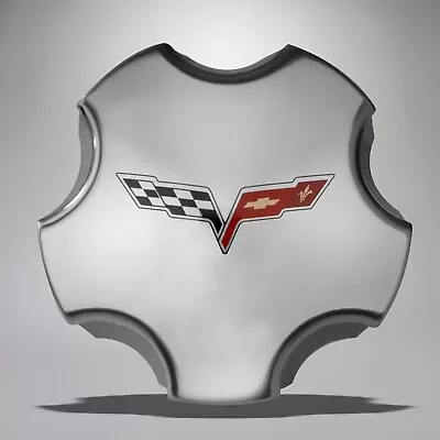 OEM GM Corvette 2005-13 C6 Polished Wheel Center Cap With Crossed Flags Emblem • $119.95